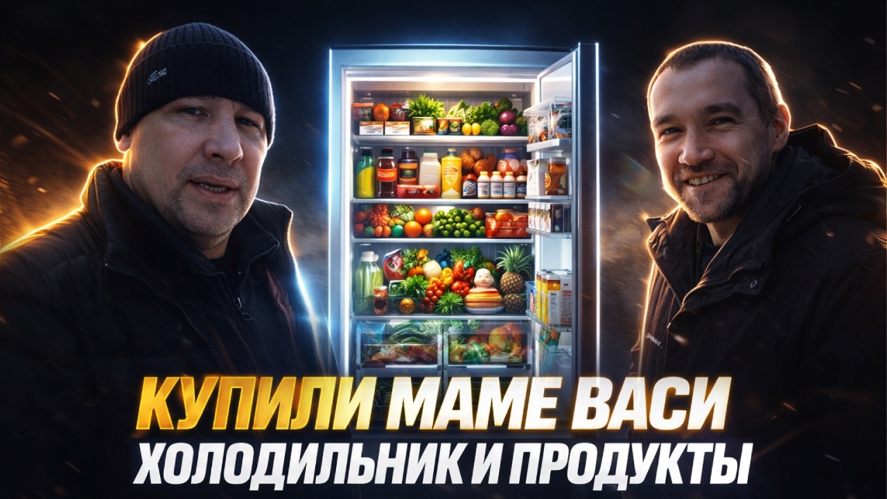 КУПИЛ ВАСИНОЙ МАМЕ ХОЛОДИЛЬНИК И ПРОДУКТЫ НА ПЕРВОЕ ВРЕМЯ