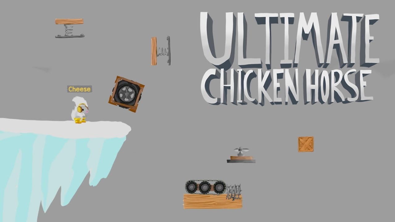 Ultimate chicken horse Учусь играть в новую игрушку))