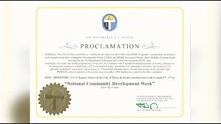 National Community Development Week 2018 Proclamation