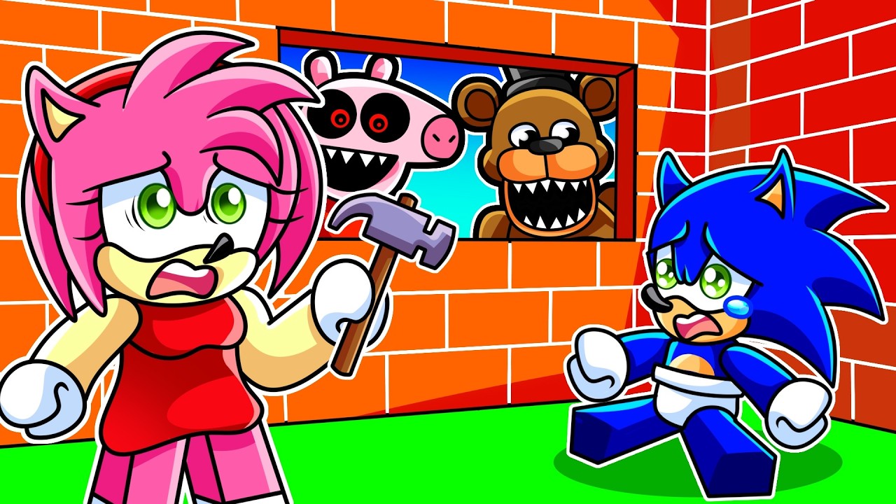 CONSTRUYE para PROTEGER a BEBÉ SONIC en ROBLOX!