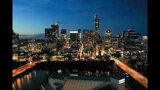 Full HD Drone Downtown Austin Texas at Night Hyperlapse/Timelapse. Update
