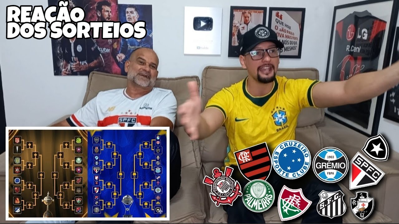 REACT SORTEIO DA LIBERTADORES E SULA - PORCADA TEM SORTE! SP AZAR | CRU ...
