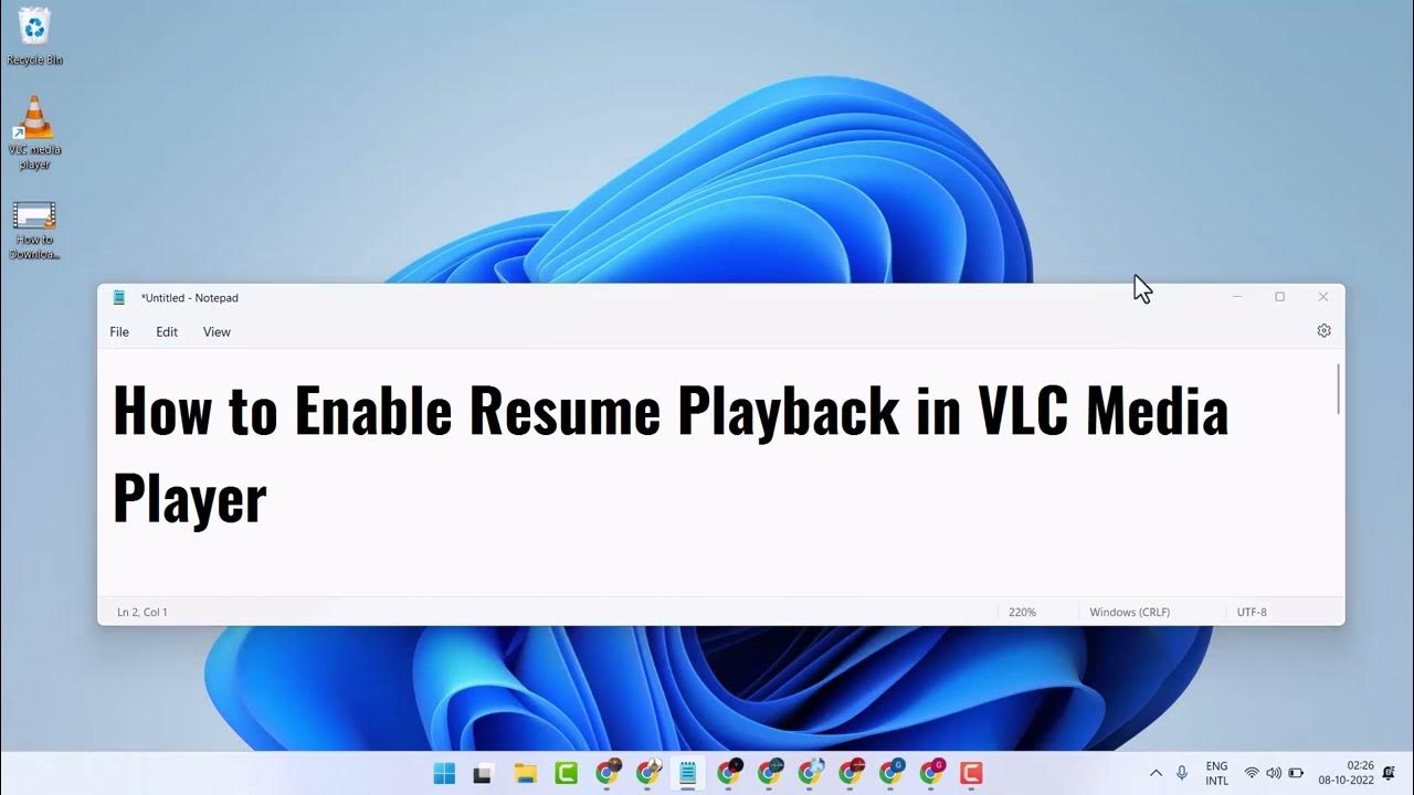 how to make vlc resume playback