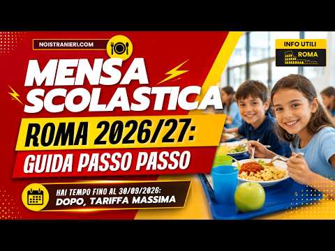 Video Mensa scolastica Roma 2026/2027: come chiedere la tariffa agevolata online