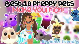 Top 10 PREPPY PETS THAT WILL MAKE YOU RICH IN ADOPT ME! Its Cxco Twins