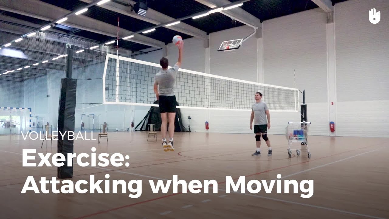 Exercise attacking when moving Volleyball YouTube