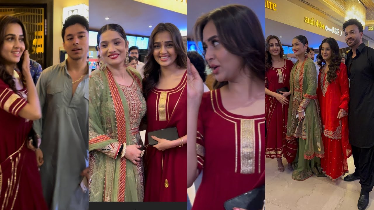 Tejasswi Prakash Meet Pratik Sehajpal Isha Malviya Ankita Vicky Jai At Movie Screening in Mumbai 