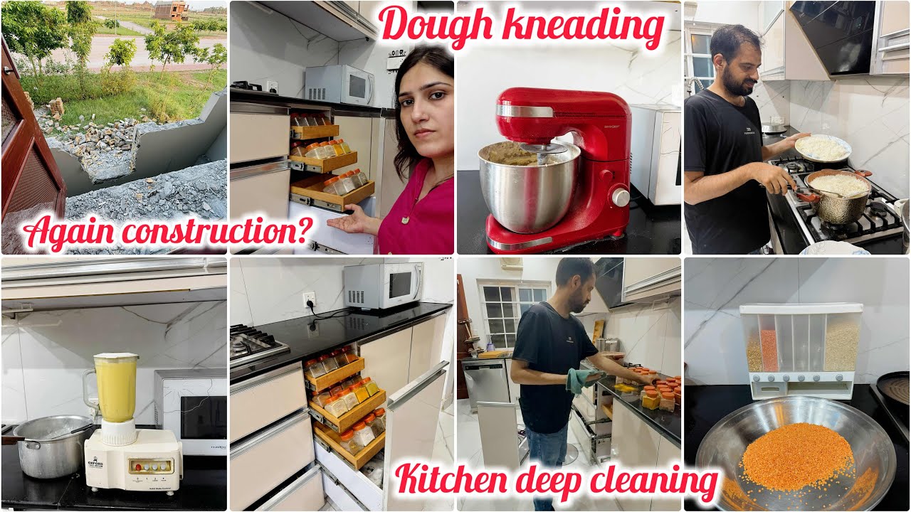 Again House construction? | Abdullah dough kneading Machine | kitchen Deep cleaning day