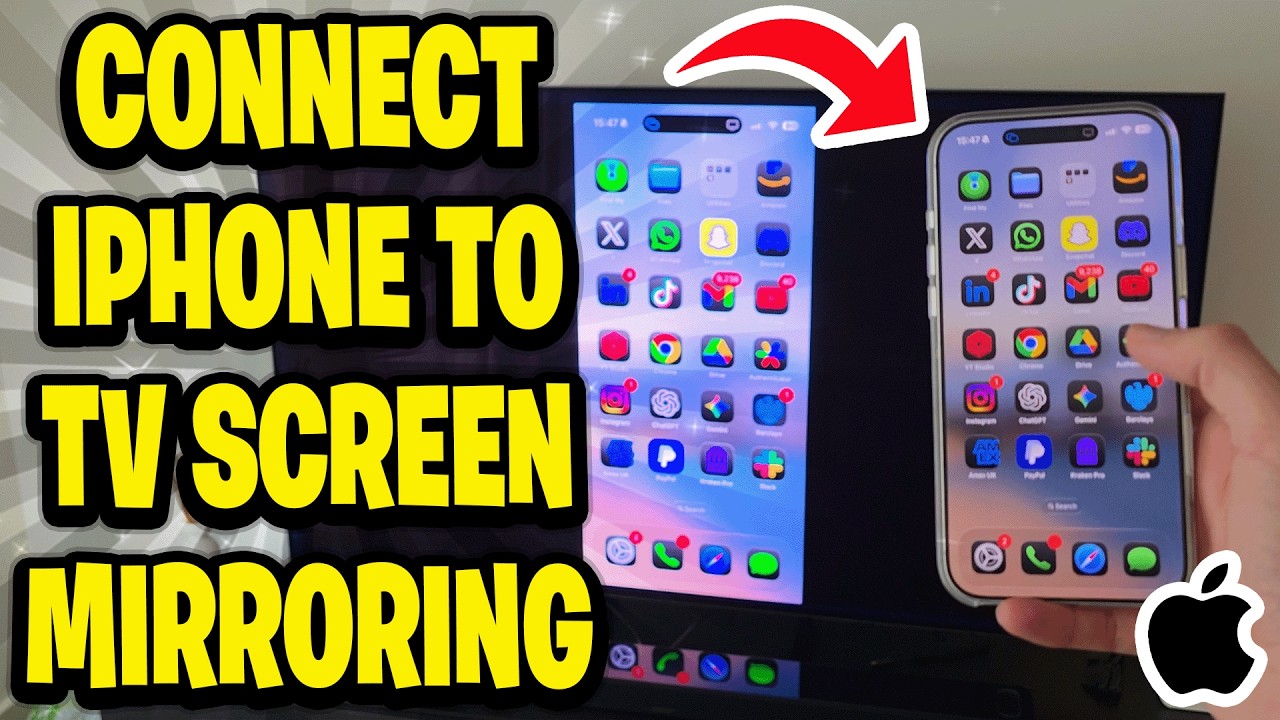 How To Connect iPhone To TV Screen Mirroring - YouTube