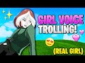 Girl voice trolling the thirstiest simps in fortnite random duos real girl  castle