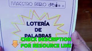 Preview for "Lotería de palabras: ¡Países latinos! | Bingo words game plus Worksheet" screenshot 1