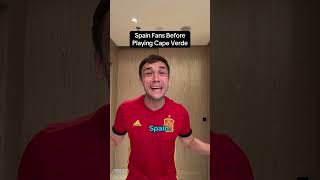 Spain fans playing Cape Verde