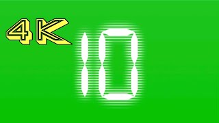 Green Screen Countdown 10 Second 4K Green Screen Video