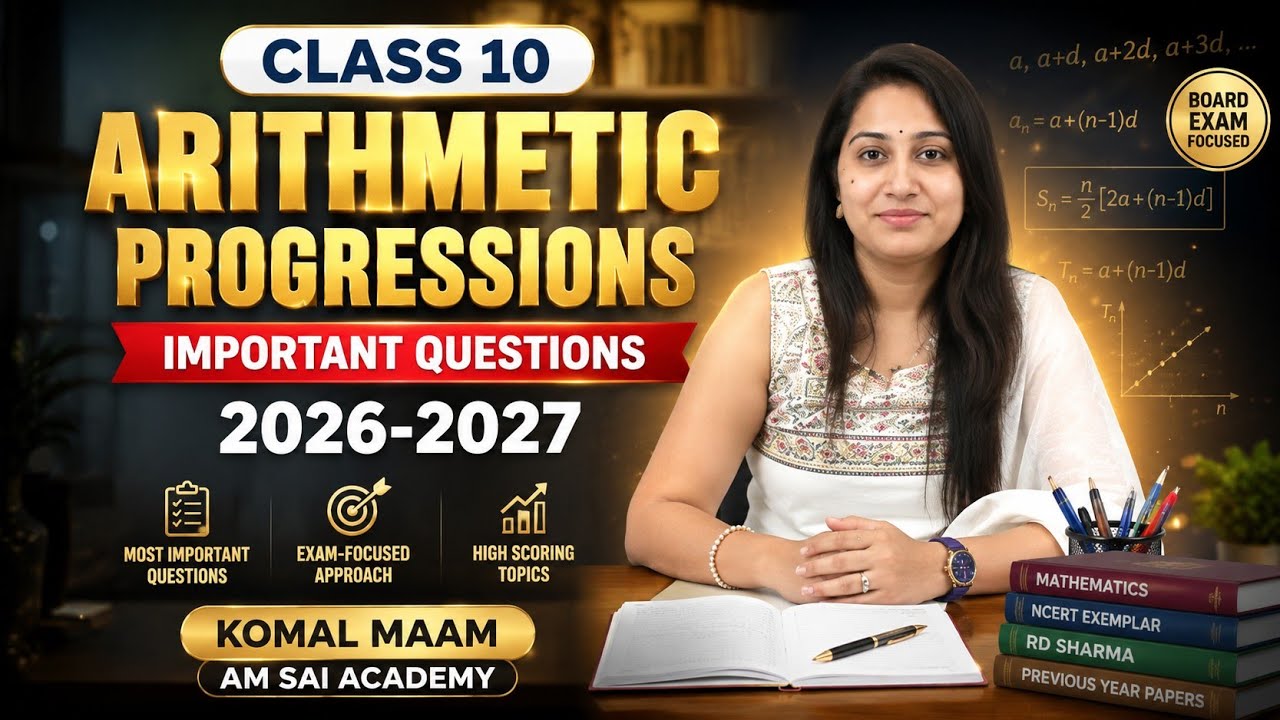 Komal Class 😊Class -10😊 A.P. Questions Solved Easy Method |Chapter 5 Maths | Komal ...