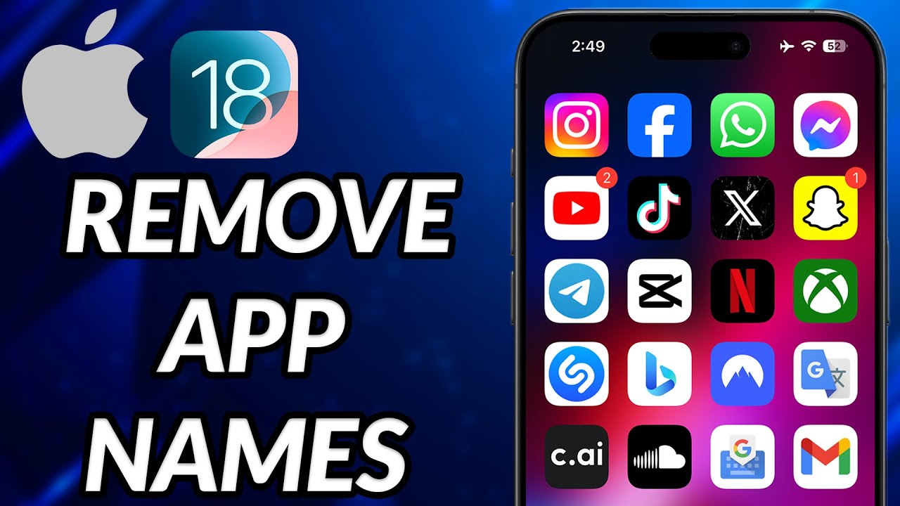 How To Remove App Names From IPhone Home Screen With IOS 18 YouTube