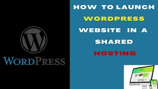 How to launch a wordpress website in a shared hosting  #webhost  #wordpress  #makemoneyonline  #tech