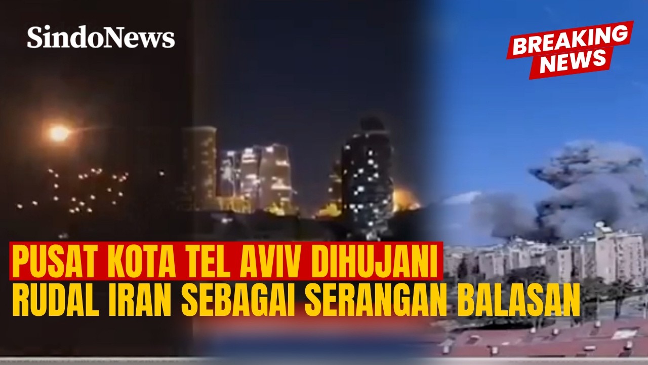 Pusat Kota Tel Aviv Dihujani Rudal Iran sebagai Serangan Balasan | Breaking News