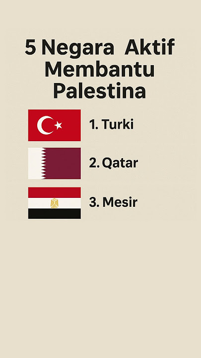 5 Negara yang Dikenal Aktif Membantu Palestina, dari Finansial hingga Kemanusiaan