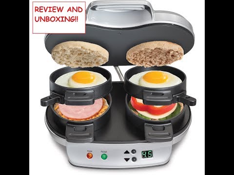 Hamilton Beach Dual Breakfast Sandwich Maker (25490) - REVIEW and UN-BOXING