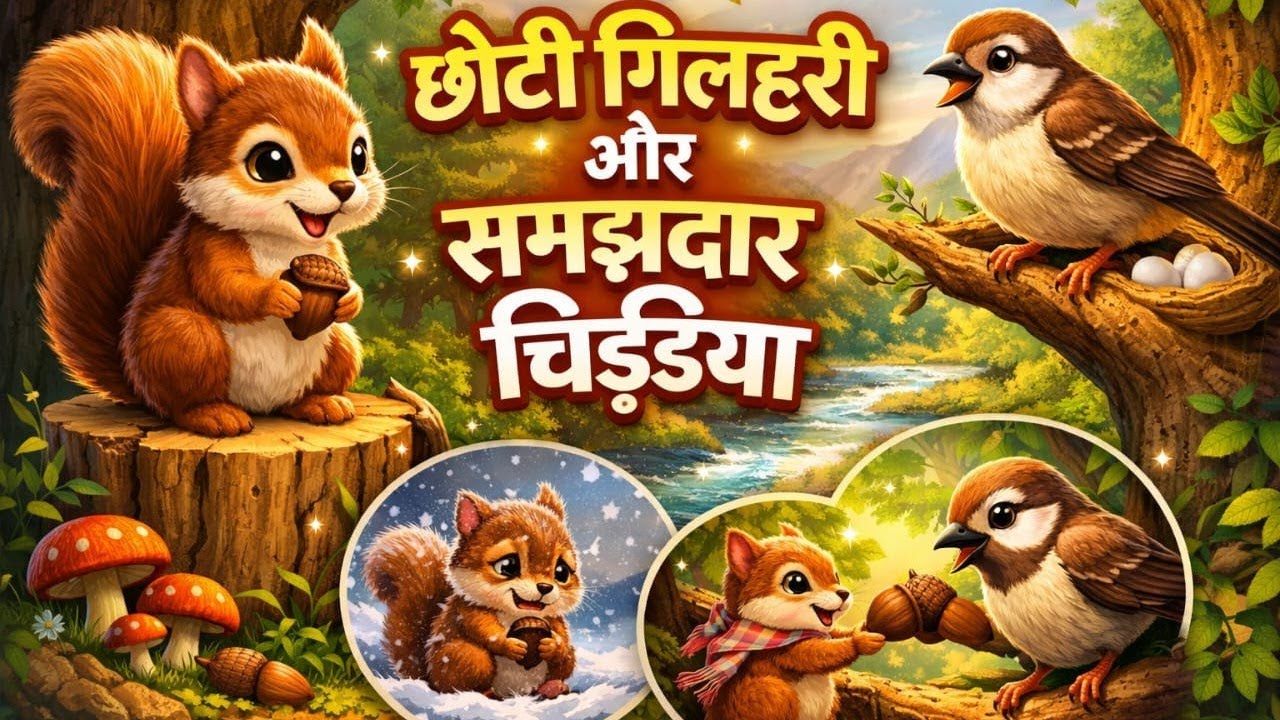 जल्दबाज़ी या समझदारी? | गिलहरी और चिड़िया की कहानी😘😘