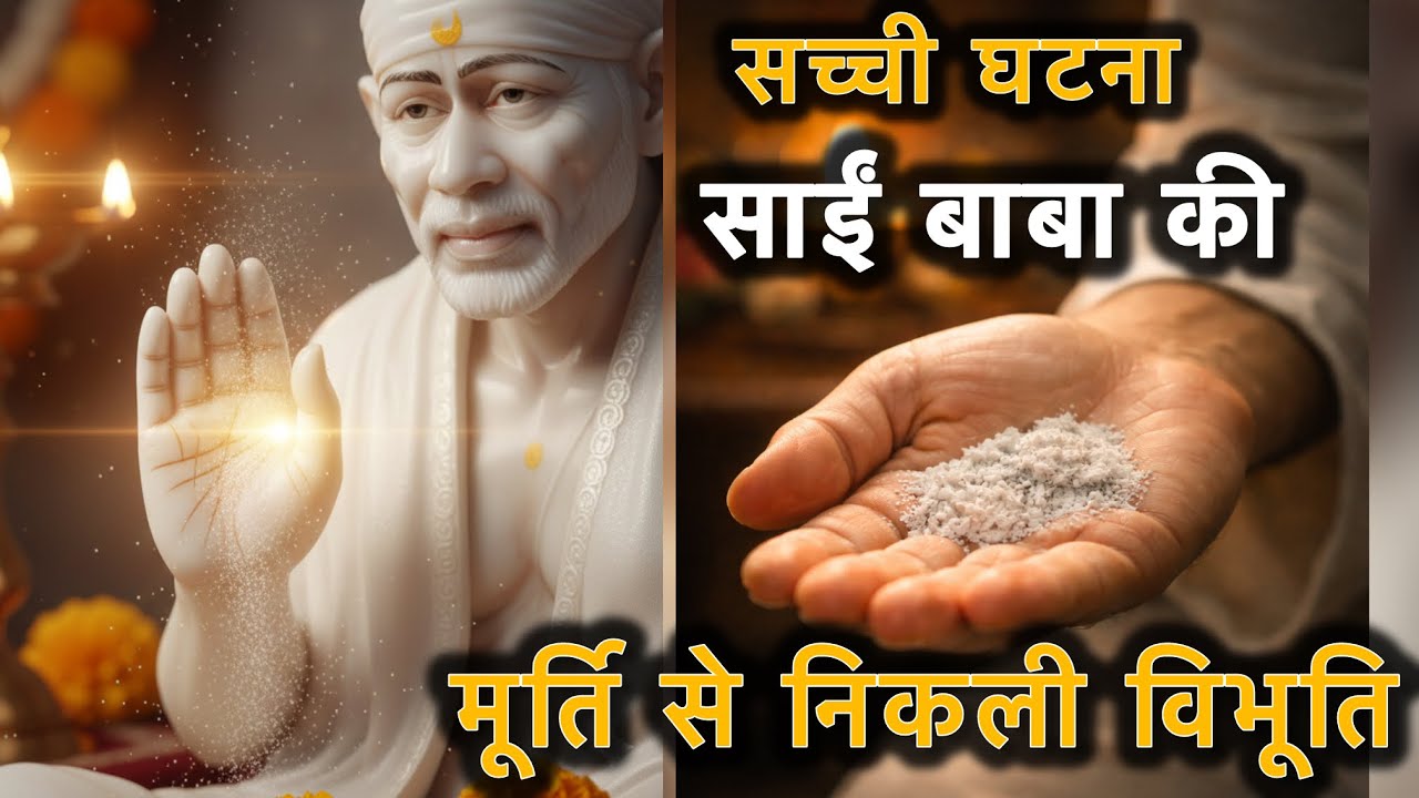 साईं बाबा की मूर्ति से निकली विभूति 😱 | भक्त की आँखों के सामने हुआ चमत्कार | Sai Baba Miracle