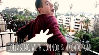 COLLABING WITH CONNOR & ARCADE FUN | Vlogmas 2014