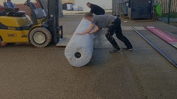 Detailed video showing our recommended method of how to install 5m roll onto 5m rack.