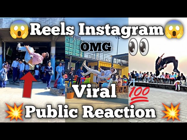 Instagram viral reels 😱 public reaction 🤗 flip reels reaction 😱 OMG  amazing video 