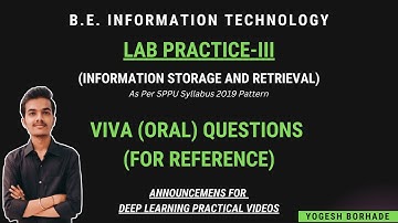 Lab Practice-III (Information Storage And Retrieval) Viva / Oral Question Bank (For Reference).