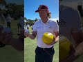 The shape of this golf ball looks familiar. Hit it Cam! 🏉 #livgolf #shorts