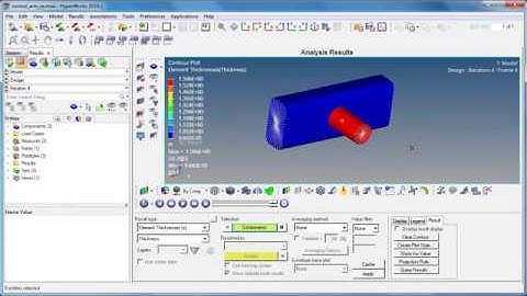 OptiStruct Optimization - Size Optimization of a Rail Joint