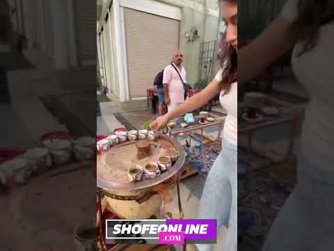 اسطنبول تحضير القهوة التركية جمال الاسواق الشعبيه في تركيا