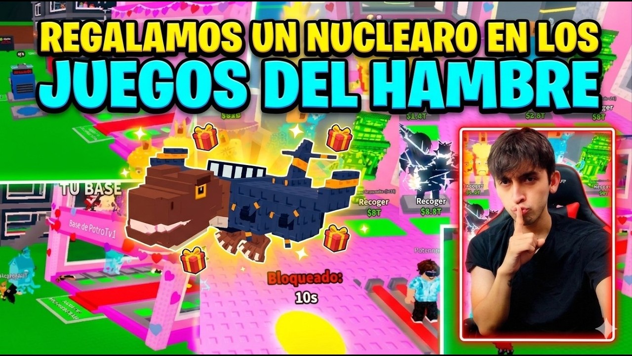 REGALAMOS UN "NUCLEARO" EN LOS "JUEGOS DEL HAMBRE" EN STEAL A BRAINROT 😱💥
