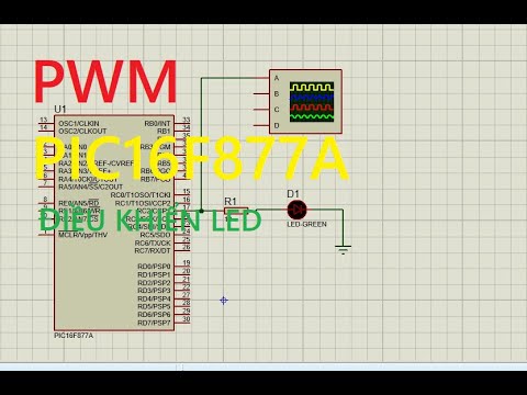 Xuất PWM điều khiển độ sáng tắt của đèn led sử dụng PIC16F877A - YouTube