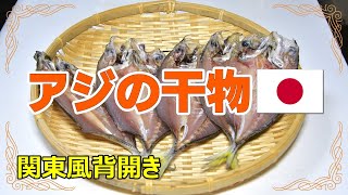 アジの干物の作り方と干物用の捌き方（背開き）