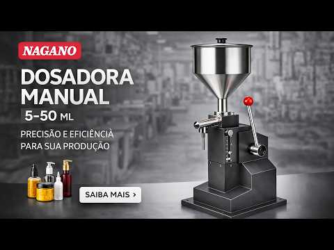 Vídeo de Envasadora Manual de Precisão em Aço Inox Líquidos Cremes e Pastas