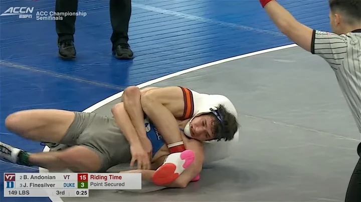 149lbs Bryce Andonian (Virginia Tech) tech fall Jo...