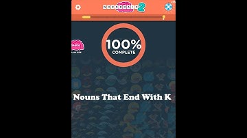 Wordbrain 2 Nouns That End With K Answers