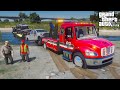 GTA 5 Medium Duty Wrecker Towing A Park Ranger F-250 Out Of A Swamp