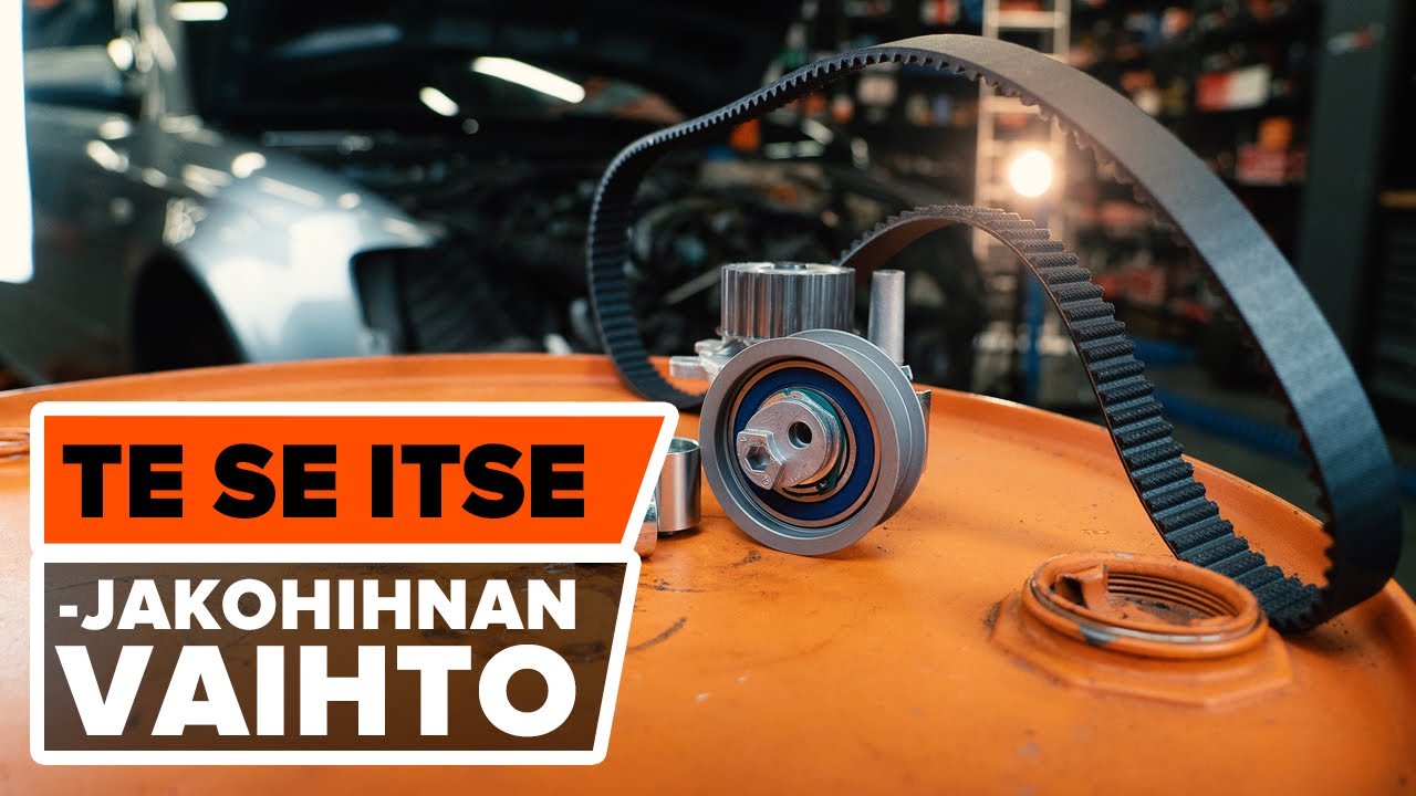 Kuinka vaihtaa jakohihnasarja ja vesipumppu AUDI A4 (B7) -merkkiseen autoon [AUTODOC -OHJEVIDEO]