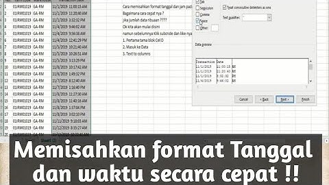 CARA MEMISAHKAN FORMAT TANGGAL DAN WAKTU DALAM JUMLAH RIBUAN