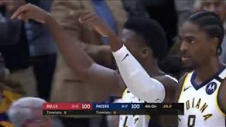 Oladipo hits a deep 3 to tie the game at 100 with 9 seconds left