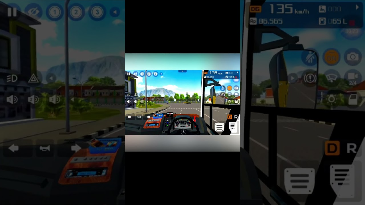 High-Speed Overtakes Bus Simulator indonesia 