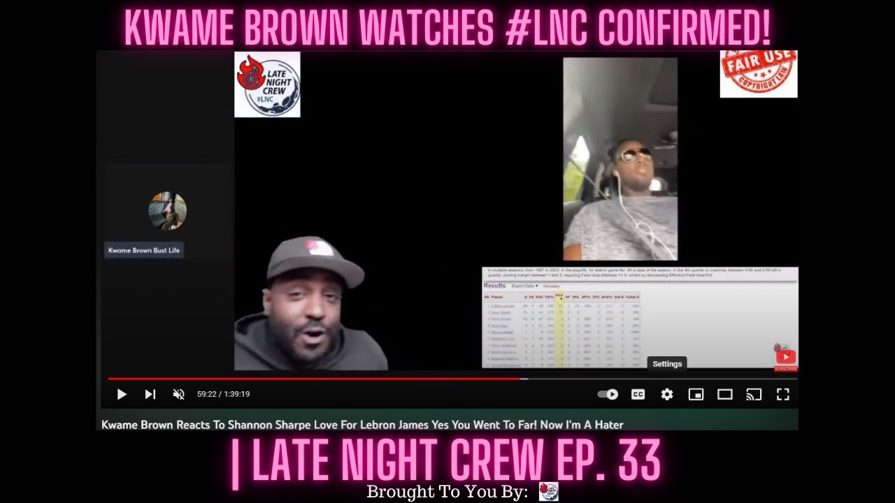 BREAKING NEWS Kwame Brown Watches #LNC CONFIRMED! | Late Night Crew Ep. 33