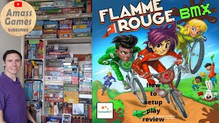 How to setup play review Flamme Rouge BMX #kids #boardgame AmassGames #cycling #games #gaming #fun