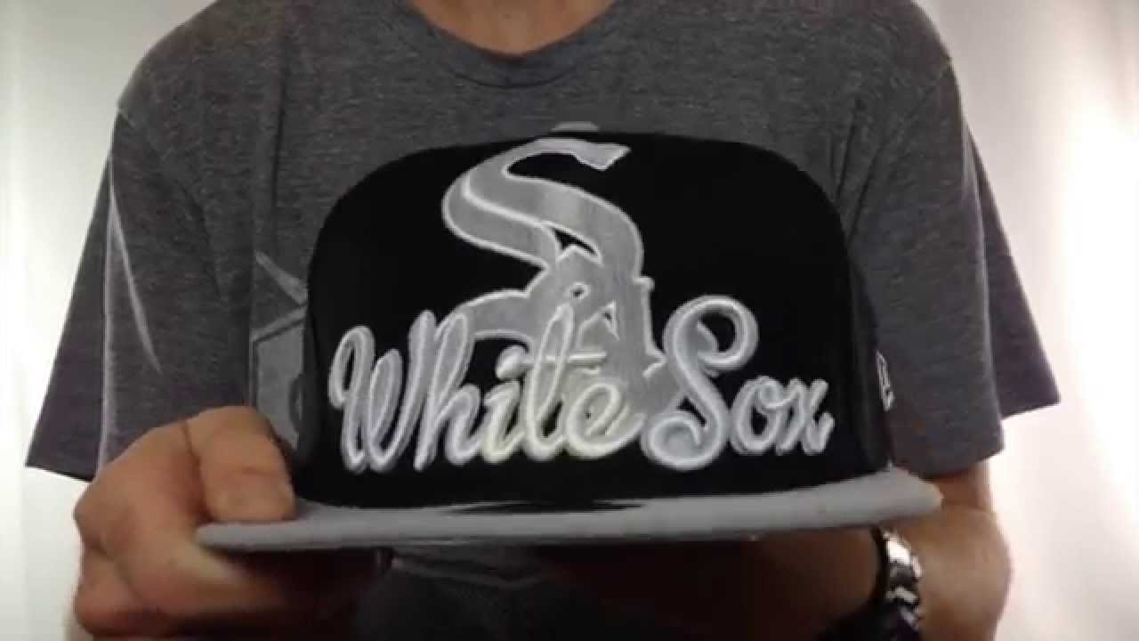 White Sox 'SCRIPTPUNCH' BlackGrey Fitted Hat by New Era YouTube