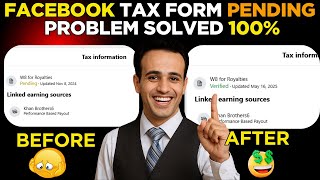 Facebook tax PENDING issue Solved 100% | tax information facebook | tax information on facebook 2025