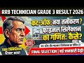 rrb technician grade 3 result 2026, rrb technician grade 3 cut off 2026,by eno on 27 May 2026