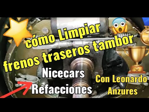 como limpiar frenos traseros de versa march y varios autos de forma  sencilla 