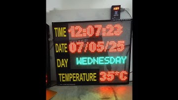 A2MATION TIME, DATE, DAY, TEMPERATURE DISPLAY BOARD ( 32.5 Inch x 26 Inch)